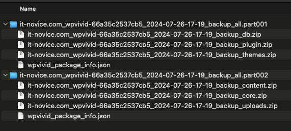 ダウンロードしたZIPファイル